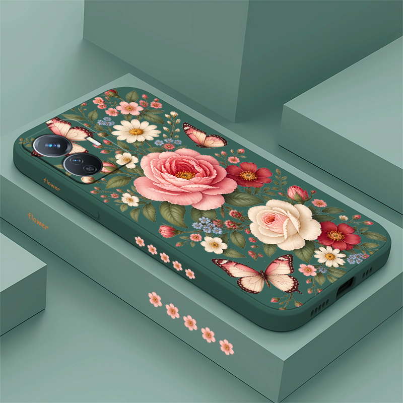 Vivo Y28 - เคสลายดอกไม้ผีเสื้อ สำหรับ Vivo Y400 Y200 Y100