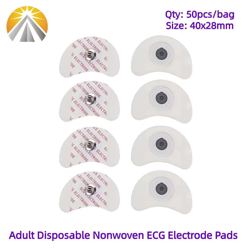Ecg Patch Monitor - 50 ชิ้นแต่ละถุง 2840 มิลลิเมตรสีขาวโฟมทิ้ง ECG Electrode
