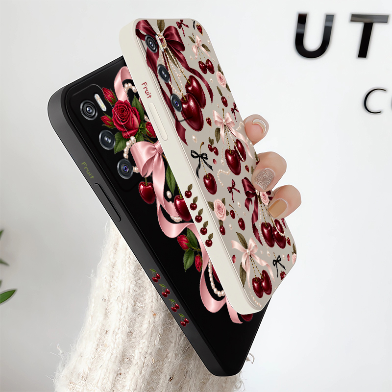 เคสลายโบว์สีชมพูและเชอร์รีสีแด - Vivo V40 บทวิจารณ์และราคา