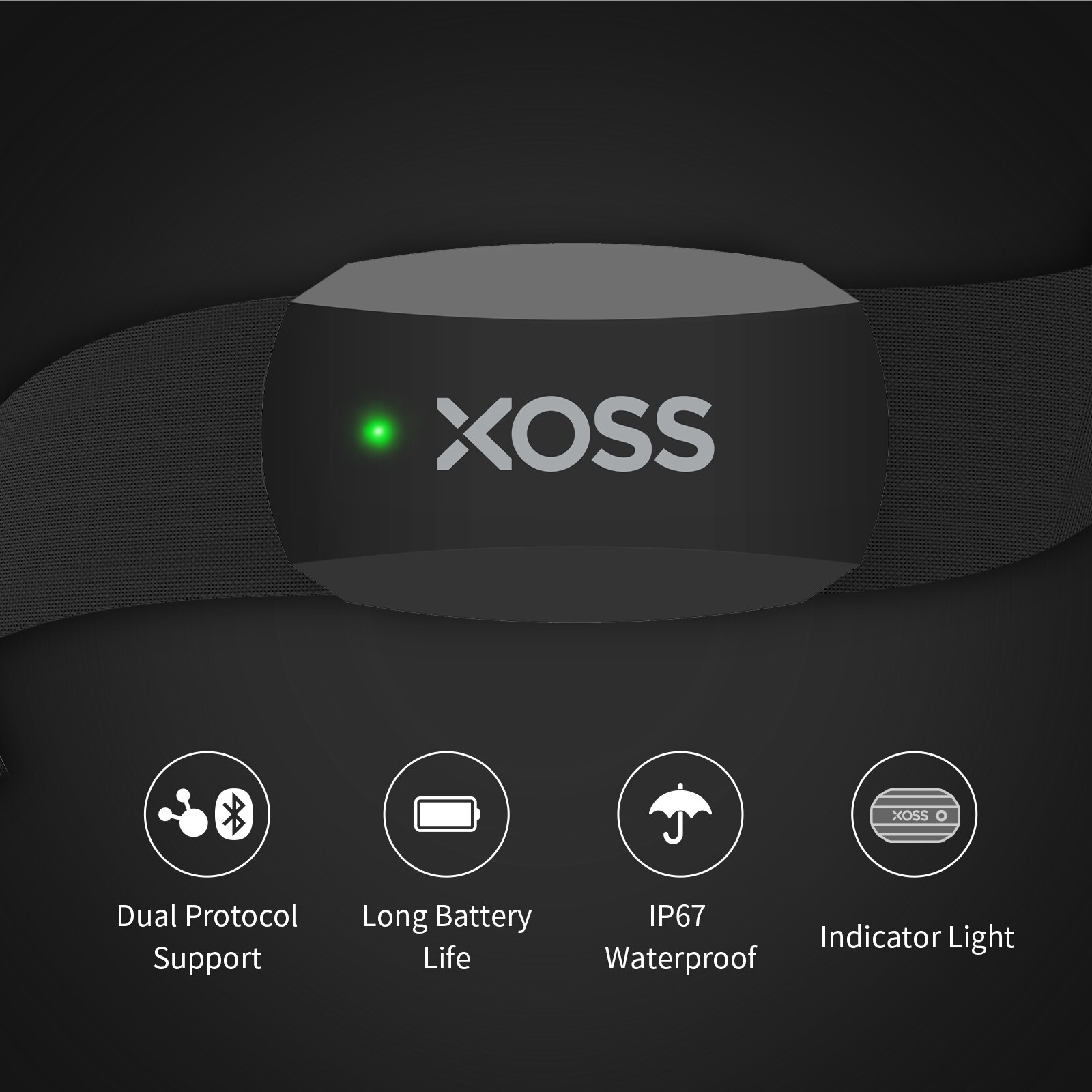 XOSS X2 สายรัดหน้าอก Heart Rat - Breath Rate Monitor บทวิจารณ์และราคา
