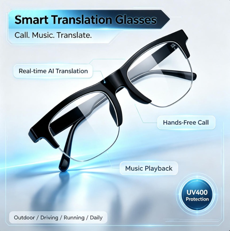 แว่นตาแปลภาษาอัจฉริยะ แปลภาษาแ - Smart Glasses Lens บทวิจารณ์และราคา